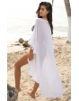 Garotas 0583 белая длинная стильная пляжная туника