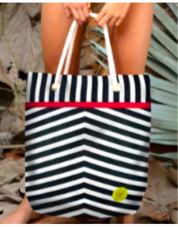 Garotas 6019 полосатая женская пляжная сумка